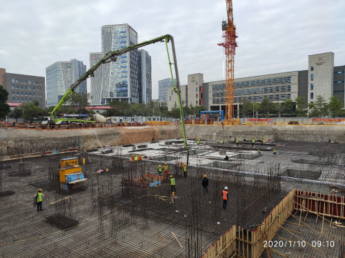 广东分公司光明科技园项目完成首次混凝土浇筑