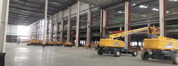 满城尽是“黄金甲”,看徐工高空作业平台豪横施工!