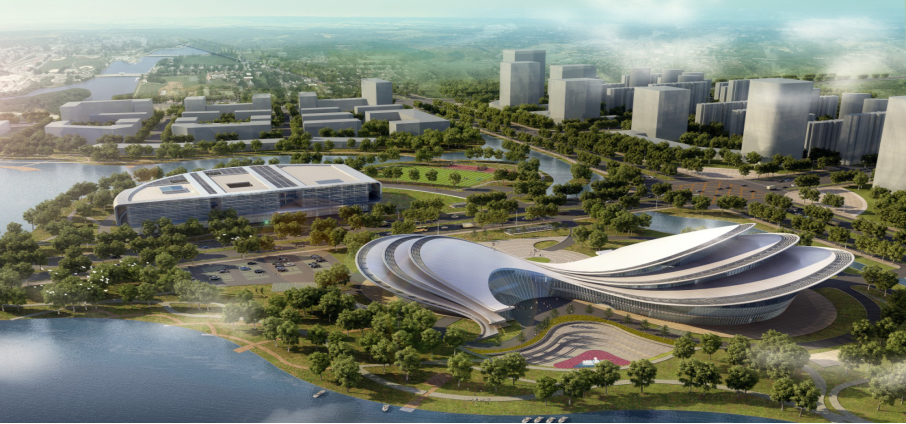 蝶湖惊现蝴蝶建筑 启东城市地标落成