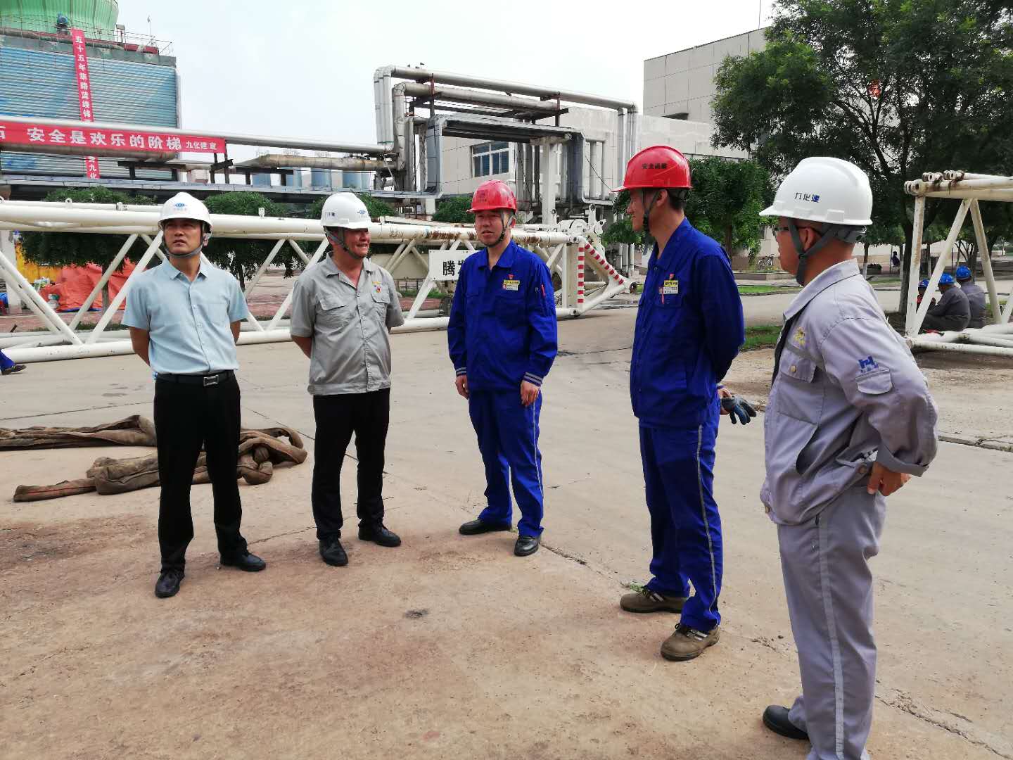 中化九公司副总经理赵福安一行到锦天化检修项目检查指导工作