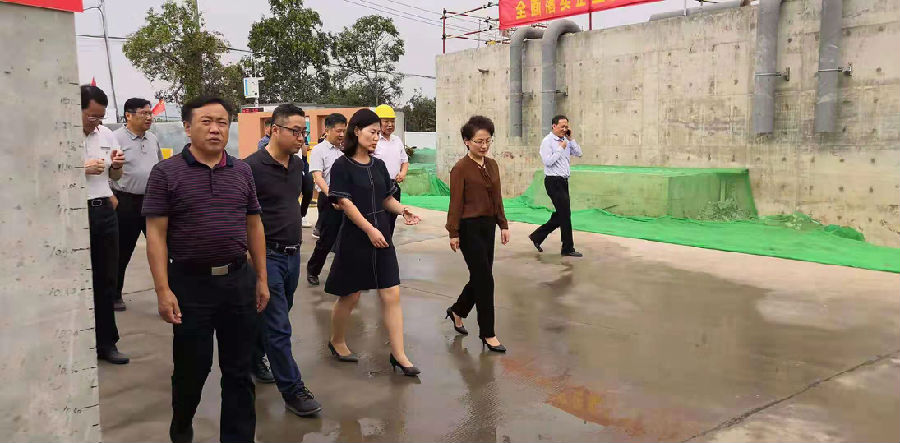 南京市副市长霍慧萍对城东污水厂进行安全检查和指导工作