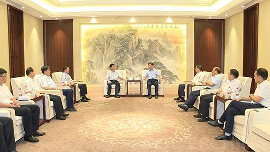 中电建市政领导高宗文拜会淮北市委书记黄晓武