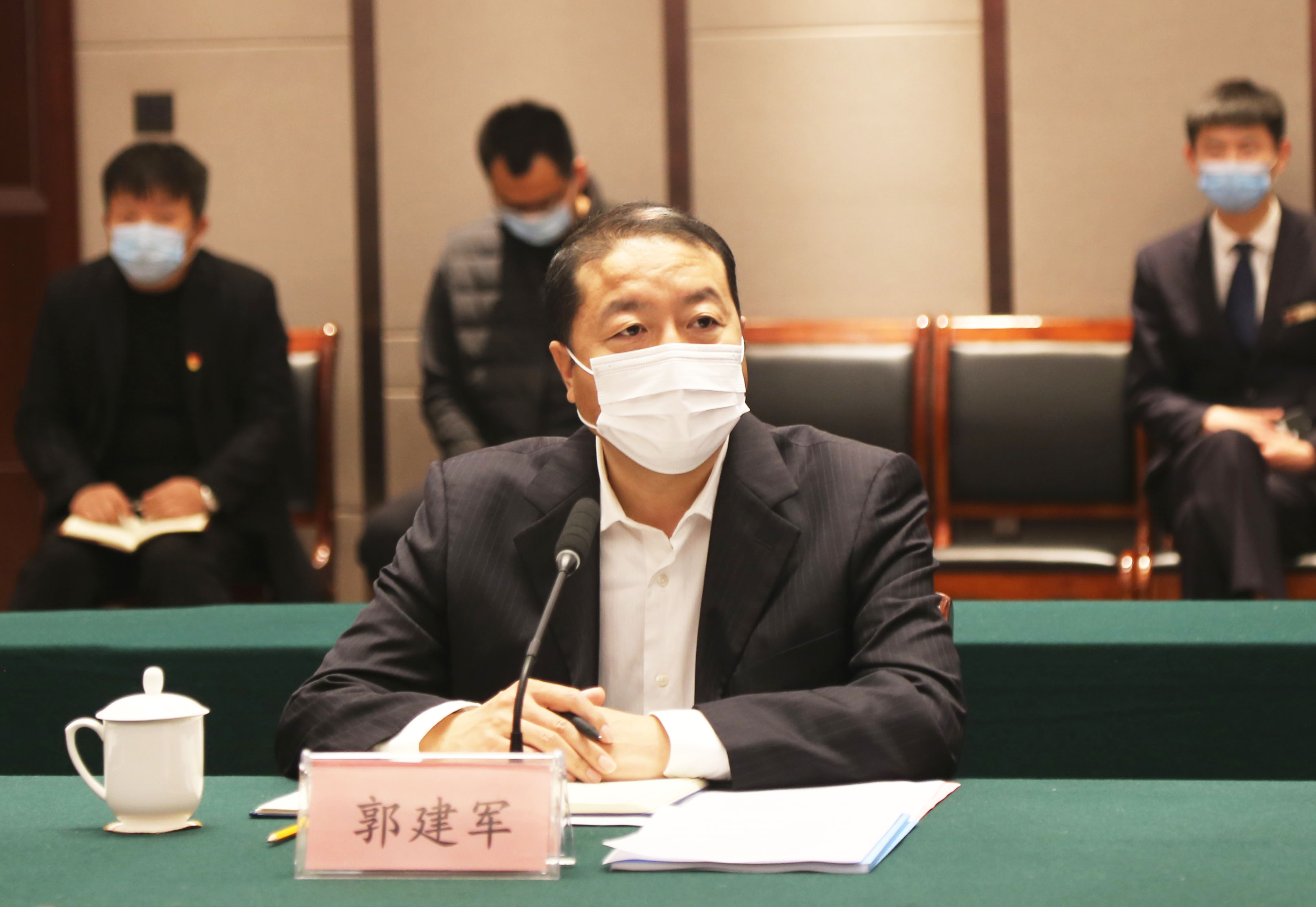 郭建军出席白堽黄河大桥项目建设推进会
