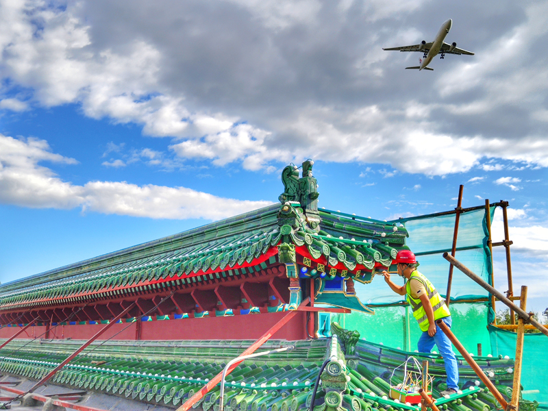 晴空万里之下的古建传承