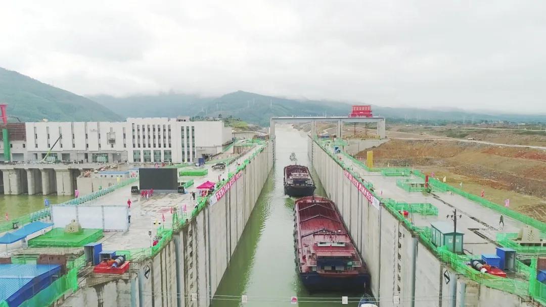 中国能建“天下第一门”大藤峡试通航成功！