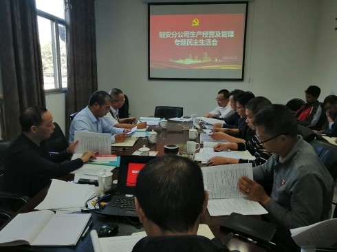 林文进参加指导机电制造安装分公司专题民主生活会