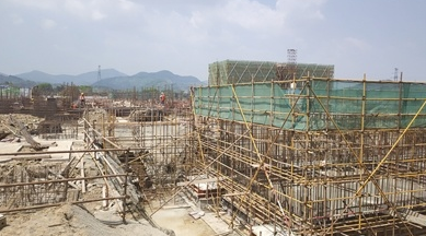 中建一局浙江云计算数据中心项目首栋楼封顶