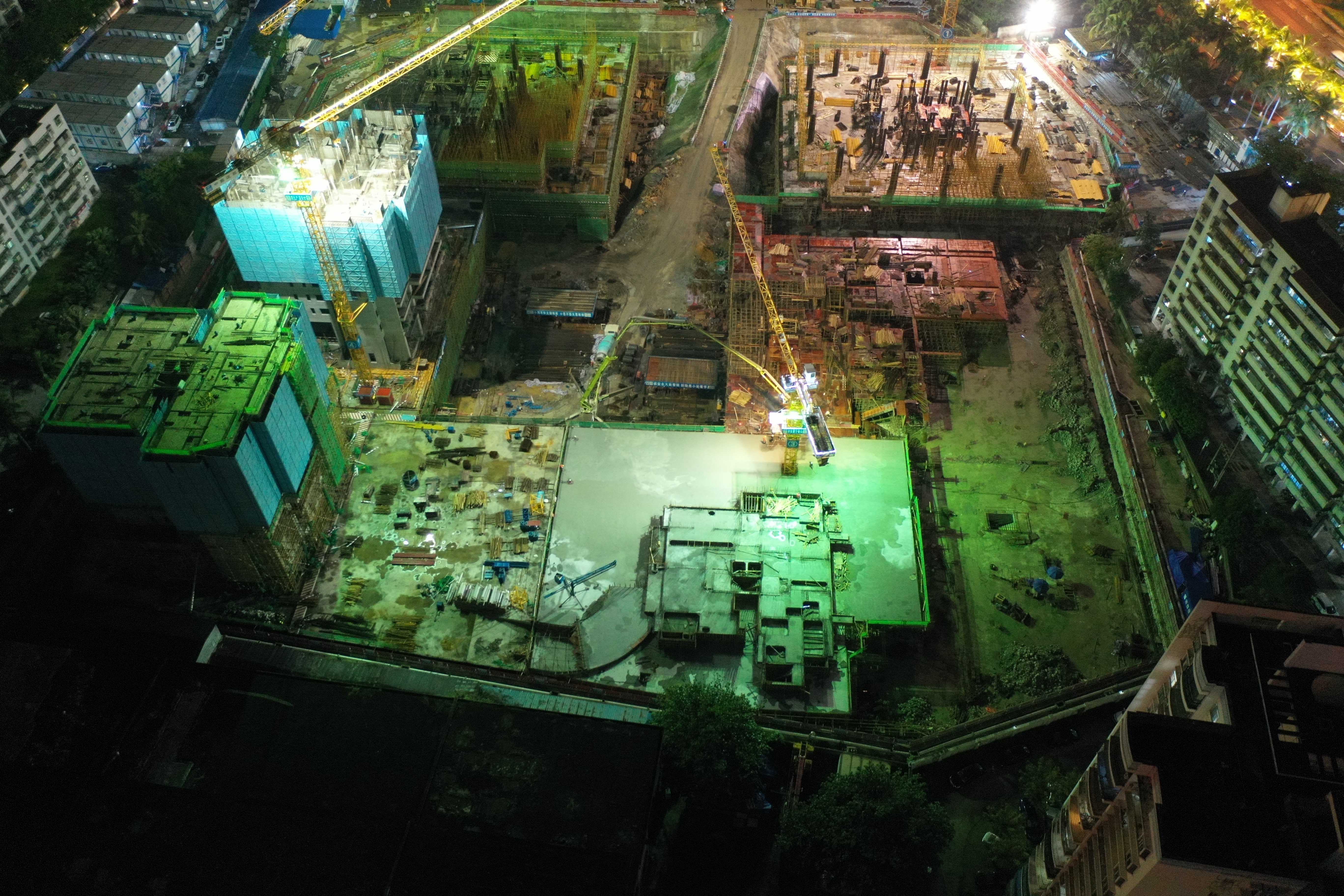 中建六局华南公司招商局海南区域总部项目4号住宅楼提前冲出正负零