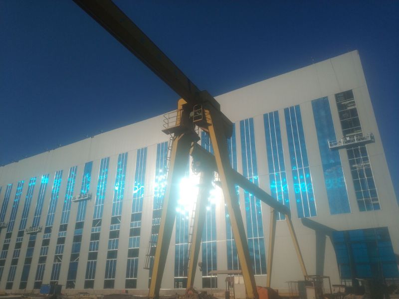 太钢袁家村铁矿绿色升级资源项目新建磨磁厂房彩板全封闭完成