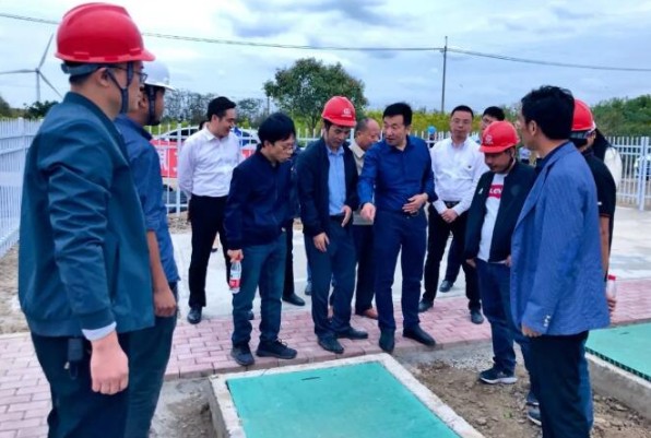南通市污染防治攻坚办考核检查启东市水环境综合整治工程现场施工