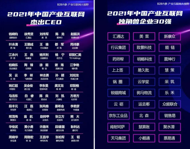 我们的荣誉！众能联合荣获产业互联网两项大奖