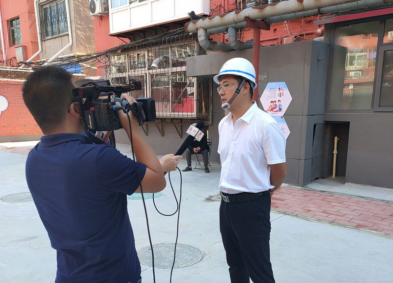 河北建安公司老旧小区改造项目接受河北电视台采访