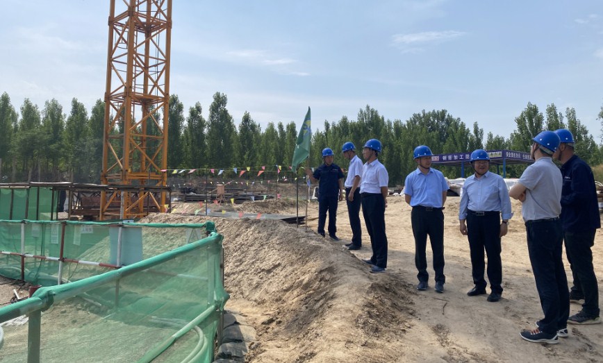山东水设副总经理曹先玉莅临济南市鹊山水库除险加固工程检查工作