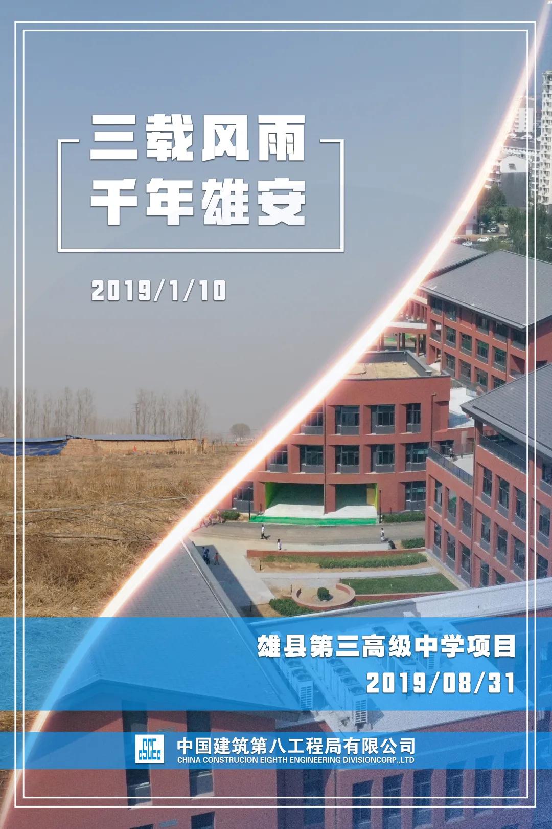 雄安3岁了！7张海报看中建八局“筑”力千年之城日新月异