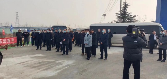 肥城市市委书记张莉一行赴我施工工地考察调研