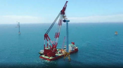中交一航局承建的国内首例外海风机浮态安装
