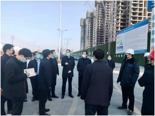周口市副市长刘建武莅临周口市运粮河畔项目部调研指导工作