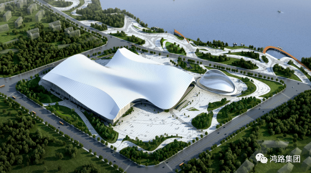 鸿路钢构助力烟台八角湾国际会展中心 打造自贸时代新名片