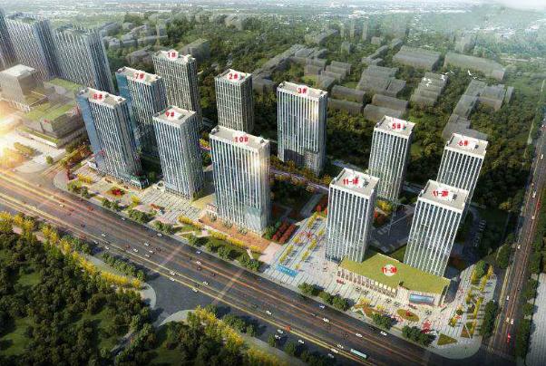 新兴建设京雄世贸港悦享谷工程主体结构全面封顶