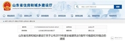 山东住建厅：2019年度山东省建筑企业30强公布！