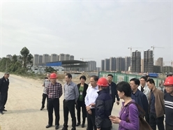 龙湖区王小辉区长带队到新津河大桥现场了解施工情况