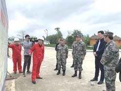 江西省九江军分区司令员丁庆顺到庐山项目检查
