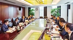 中建八局党委书记、董事长李永明拜访浙江省交通集团党委书记、董事长俞志宏